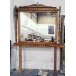 Modern oak-framed mirror back