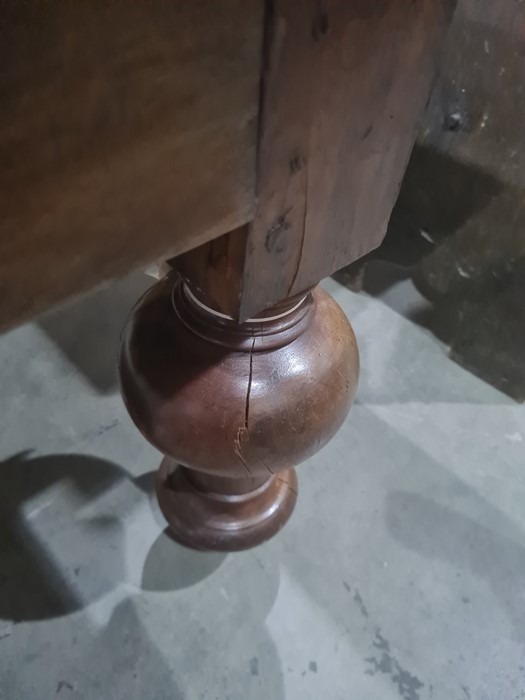 20th century mahogany coffee table, the square top with moulded edge, on turned supports to peg feet - Image 8 of 8