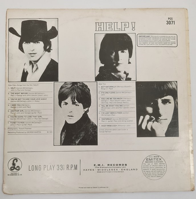 Parlophone and EMI LP, The Beatles 'Help!' 1965 PCS3071 YEX168-2 and YEX169-1 (stereo) and an - Image 2 of 6