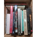 Quantity of art books to include Vincent 'Dagar', 'A Life of Picasso', 'Tolouse-Le Trec' (1 box)