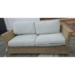 Modern wicker conservatory two-seat sofa by Eastward Condition ReportThe dimensions are Length 178cm