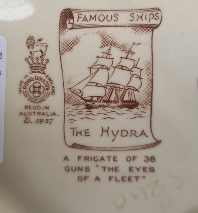 Royal Doulton 'Famous Ships, The Hydra' trinket dish, no.D5947, 23cm wide and a Royal Doulton - Image 4 of 4