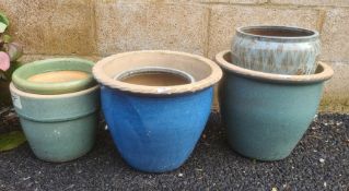 Various garden pots and stands