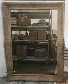 20th century rectangular mirror with moulded acanthus decorated frame, 102cm x 134cm