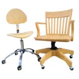 Modern beech office swivel chair and a plywood swivel chair (2)