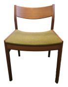 Set of eight 20th century boardroom chairs with green upholstered seats (8)