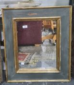 Rectangular mirror with painted frame, 53cm x 62.5cm (ex Christies lot 899, sale 2536 on 7th
