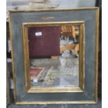 Rectangular mirror with painted frame, 53cm x 62.5cm (ex Christies lot 899, sale 2536 on 7th