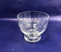 Atlantis Gerald Julotta cut glass pedestal fruit bowl with semi-circular cut band to the body,