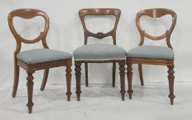 Six similar 19th century mahogany balloon-back chairs (6)