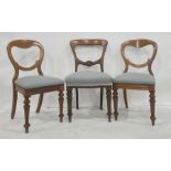 Six similar 19th century mahogany balloon-back chairs (6)