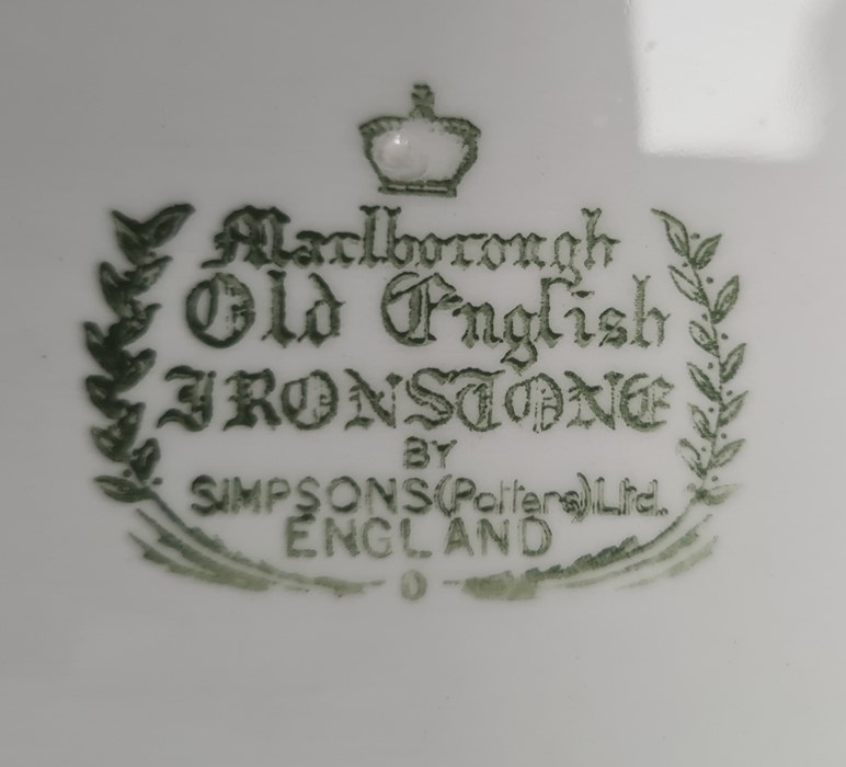 Marlborough Old English Ironstone by Simpson Potteries Potters fish set viz:- large serving platter, - Image 2 of 8