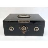 Misono black japanned steel 'Handsafe' with key and dials (locked), 36cm wide