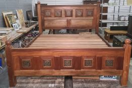 Modern Eastern hardwood bed for 6ft mattress