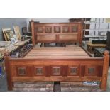 Modern Eastern hardwood bed for 6ft mattress