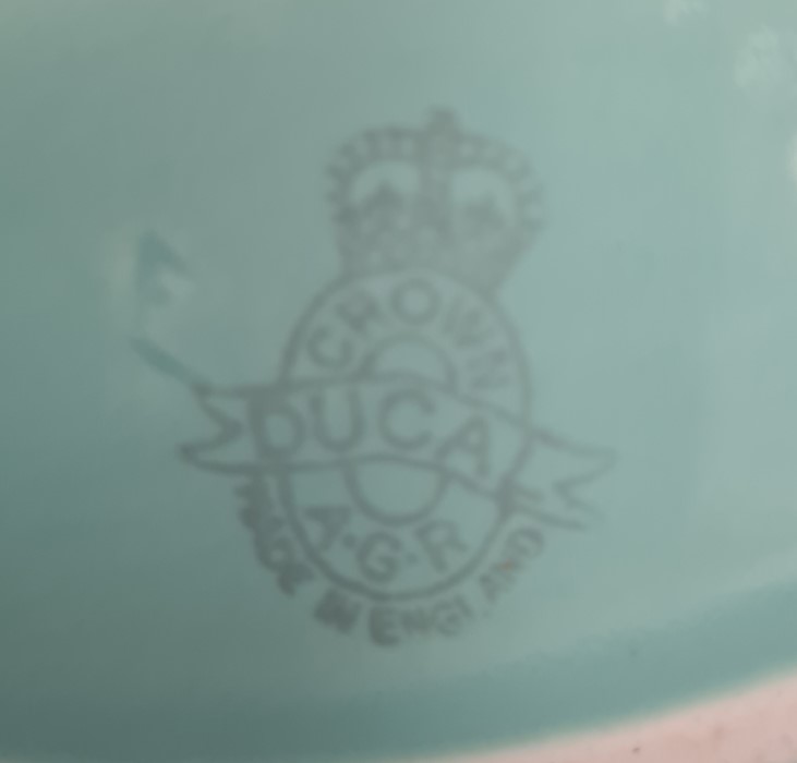 Carltonware miniature jug, cherry decorated, a Crown Ducal turquoise sauceboat, a Poole pottery - Image 12 of 23