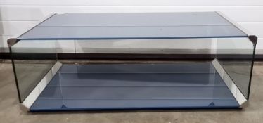 Gallotti & Radice two-tier rectangular glass coffee table, 99cm x 35cm Condition Reportsome small