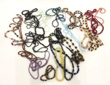 Quantity of bead necklaces and other jewellery