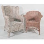 Two modern wicker chairs (2)