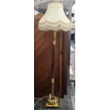 Modern brass standard lamp