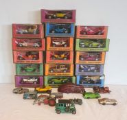 Quantity of Matchbox Models of Yesteryear, some boxed, a Corgi Toys tractor, a petrol tanker and a