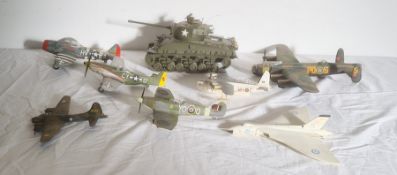 Corgi 'Lancaster model', Corgi 'Short Sunderland', CDC collection Armour various models, Corgi 'AVRO