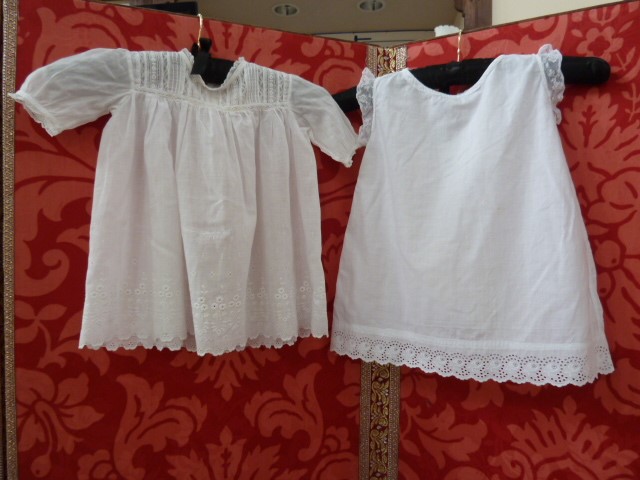 Seven various babygowns to include a small Ayrshire work babygown, pin-tucked and broderie - Image 3 of 4