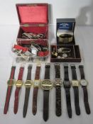 Quantity of lady's and gent's vintage and later watches (2 boxes)