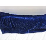 Bolt of royal blue devore silk velvet  in paisley design, 29 metres x 1.02 metres wideCondition