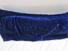 Bolt of royal blue devore silk velvet  in paisley design, 29 metres x 1.02 metres wideCondition