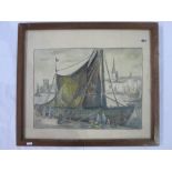 Mid 20th century school Watercolour "La Rochelle 15/6/56", unsigned, titled lower right in pencil to