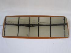 1960's / '70's teak mirror, rectangular 94 x 36 overall