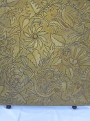 Arts & Crafts/ Aesthetic Movement painting on canvas screen, circa 1880, William Morris-style floral