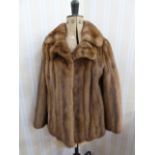 Vintage mink jacket with single fastening