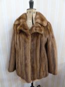 Vintage mink jacket with single fastening