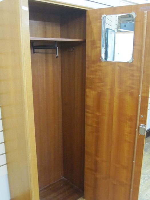 Meredew single wardrobe with panelled door enclosing shelf and hanging space, on plinth base, - Image 2 of 2