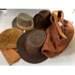 Christy's lady's  trilby , size UK 6 7/8ths, Toggi leather lady's hat, Herbert Johnson ladies trilby