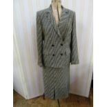 Vintage tweed suit labelled 'Hardy Amies, 14 Saville Row'