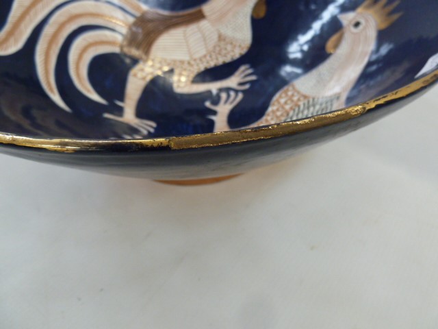 Quantity of studio pottery by Sally Seymour, book illustrator (Penfro)  to include one large serving - Image 6 of 6