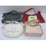 DKNY vintage pale pink shoulder bag, a James Lakeland white vintage shoulder bag, a grey shoulder