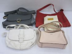 DKNY vintage pale pink shoulder bag, a James Lakeland white vintage shoulder bag, a grey shoulder