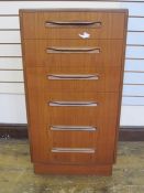 G-Plan chest of six drawers, on plinth base, 55.5cm wide Condition ReportAppears in overall good