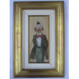 Elio Citali 20th century school Oil on canvas Study of a clown, labelled to reverse, signed