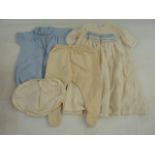 Assorted vintage baby clothes to include smocking, pantaloons, romper suit, etc (1 box)