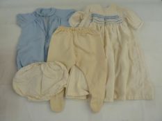 Assorted vintage baby clothes to include smocking, pantaloons, romper suit, etc (1 box)