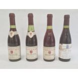 Three half bottles of 1955 Faiveley Morey-Saint-Denis 365ml and one half bottle of 1988 Clos De