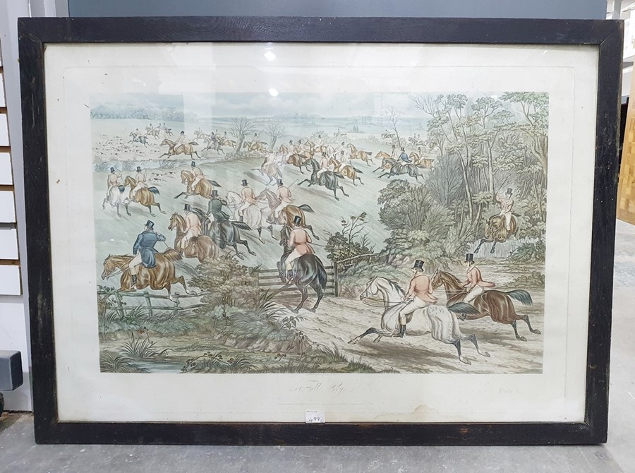 After Charles Hunt Set of four colour aquatints Breaking Cover and 3 other hunting scenes, published - Image 4 of 5