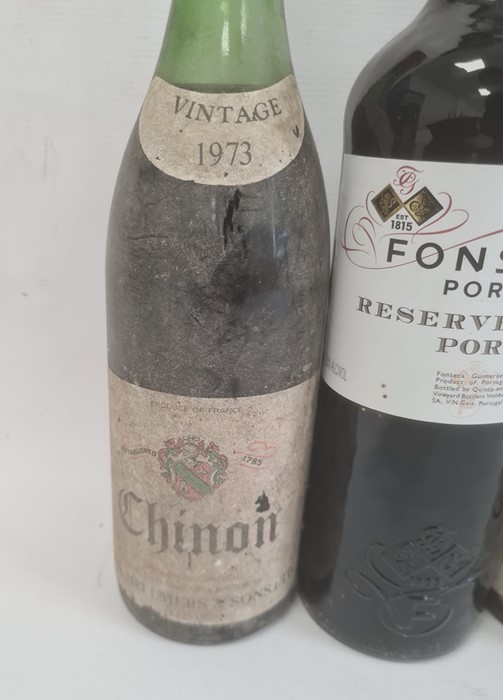 One bottle of Fonseca Porto Reserve ruby port, two bottles 1973 Chinon Aug. Hellmers & Sons Ltd, - Image 2 of 6