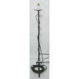 Modern iron standard lamp, 134cm high