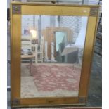 Rectangular mirror in gilt-effect frame, 99.5cm x 124cm